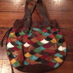 Lucky Brand Multi Color Hobo Purse Bag